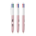 BIC® 4 Colours® Glacé personalizzata — Glacé rosa - bianco (esempio di personalizzazione)