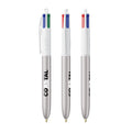 BIC® 4 Colours® Glacé personalizzata — Glacé d'argento - bianco (esempio di personalizzazione)