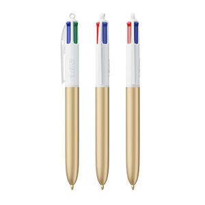 BIC® 4 Colours® Glacé personalizzata — Gold Glacé - Bianco