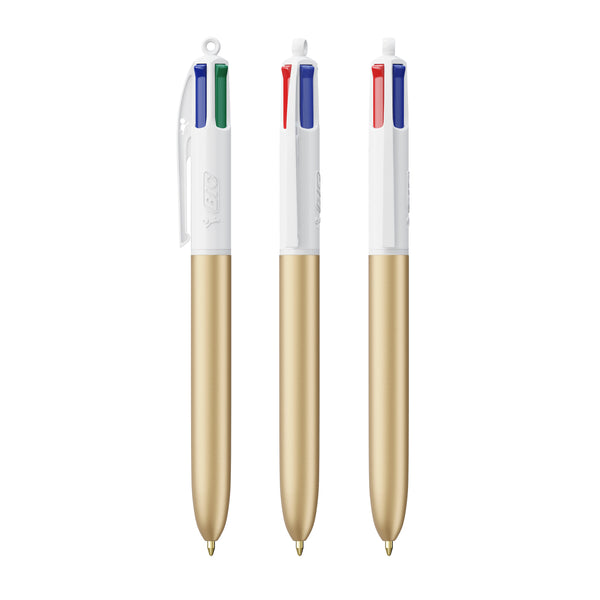 BIC® 4 Colours® Glacé personalizzata — Gold Glacé - Bianco