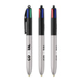 BIC® 4 Colours® Glacé personalizzata — Nero - Glacé d'argento (esempio di personalizzazione)