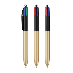 BIC® 4 Colours® Glacé personalizzata — Nero - glacé d'oro