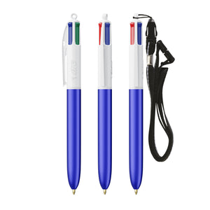BIC® 4 Colours® Glacé con laccetto personalizzata — Glacé blu - bianco
