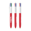 BIC® 4 Colours® Soft personalizzata — Bianco - rosso morbido (esempio di personalizzazione)