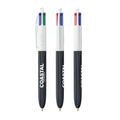 BIC® 4 Colours® Wood Style personalizzata — Bianco - legno nero (esempio di personalizzazione)