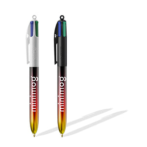 BIC® 4 Colours® Flags Collection personalizzata — Nero - Nero - Rosso - Giallo (esempio di personalizzazione)