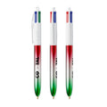 BIC® 4 Colours® Flags Collection personalizzata — verde - argento - Rosso (esempio di personalizzazione)