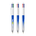 BIC® 4 Colours® Bicolor personalizzata — Blu/Argento (esempio di personalizzazione)