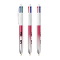 BIC® 4 Colours® Bicolor personalizzata — Rosa/Argento (esempio di personalizzazione)