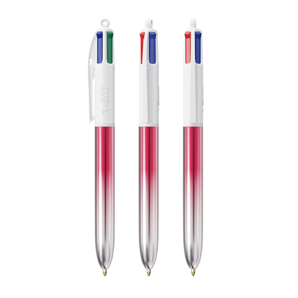 BIC® 4 Colours® Bicolor personalizzata — Rosa/Argento