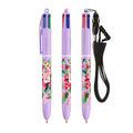 BIC® 4 Colours® Pastel con laccetto personalizzata — Viola Pastello (esempio di personalizzazione)