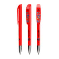 BIC® Super Clip Advance personalizzata — Rosso / Inchiostro Blu (esempio di personalizzazione)