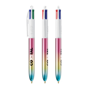 BIC® 4 Colours® Gradient personalizzata — Rosa/Giallo/Turchese (esempio di personalizzazione)