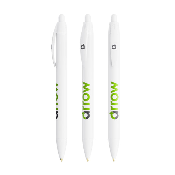 BIC® Wide Body personalizzata — Bianco / Inchiostro Blu (esempio di personalizzazione)