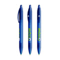 BIC® Wide Body personalizzata — Blu Scuro Frosted / Inchiostro Blu (esempio di personalizzazione)