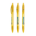 BIC® Wide Body personalizzata — Giallo Frosted / Inchiostro Blu (esempio di personalizzazione)