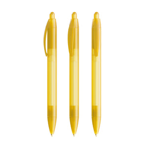 BIC® Wide Body personalizzata — Giallo Frosted / Inchiostro Blu