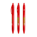 BIC® Wide Body personalizzata — Rosso Frosted / Inchiostro Blu (esempio di personalizzazione)