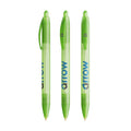 BIC® Wide Body personalizzata — Verde Frosted / Inchiostro Blu (esempio di personalizzazione)