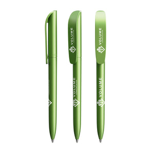 BIC® Super Clip Glacé personalizzata — Glacé verde / Inchiostro Nero (esempio di personalizzazione)