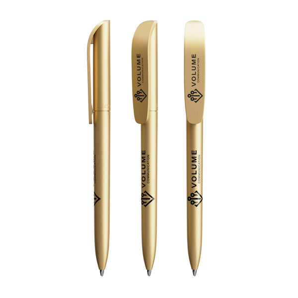 BIC® Super Clip Glacé personalizzata — Glacé de ouro / Inchiostro Nero (esempio di personalizzazione)