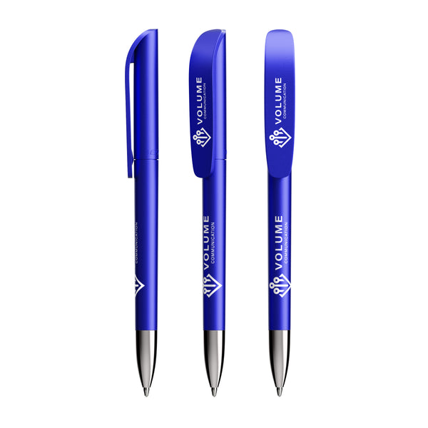 BIC® Super Clip Glacé Advance personalizzata — Glacé blu / Inchiostro Nero (esempio di personalizzazione)