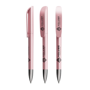 BIC® Super Clip Glacé Advance personalizzata — Glacé rosa / Inchiostro Nero (esempio di personalizzazione)