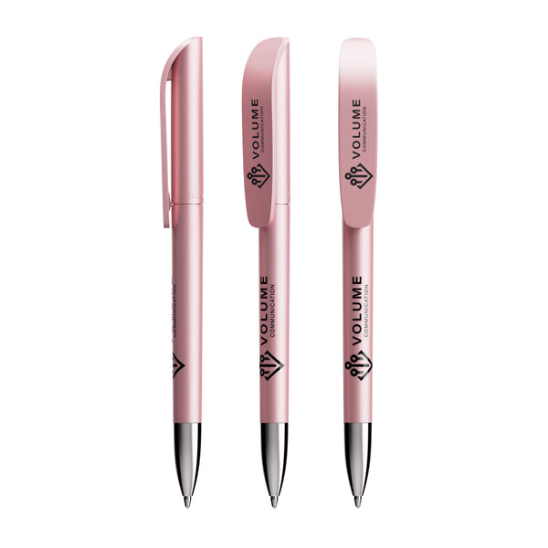 BIC® Super Clip Glacé Advance personalizzata — Glacé rosa / Inchiostro Nero (esempio di personalizzazione)