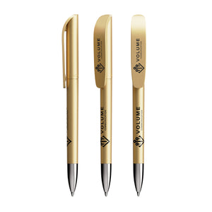 BIC® Super Clip Glacé Advance personalizzata — Glacé de ouro / Inchiostro Nero (esempio di personalizzazione)