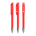 BIC® Super Clip Soft Advance personalizzata — Rosso morbido / Inchiostro Nero (esempio di personalizzazione)