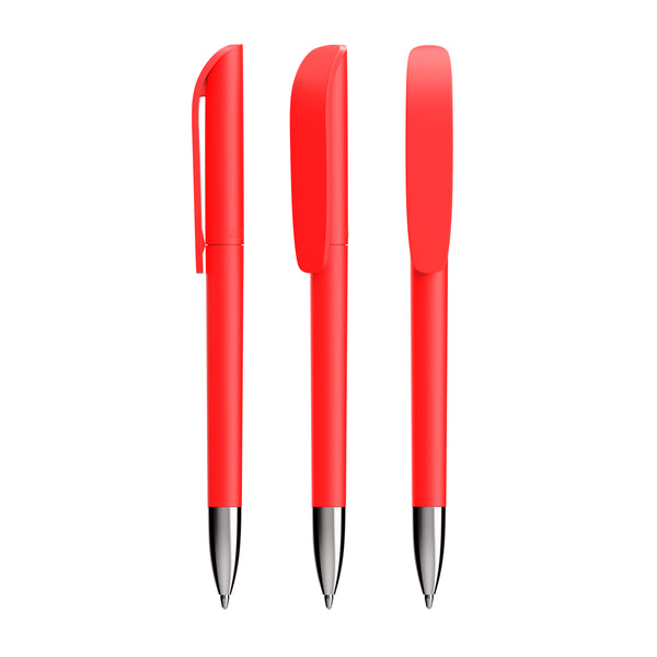 BIC® Super Clip Soft Advance personalizzata — Rosso morbido / Inchiostro Nero