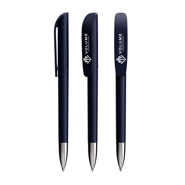 BIC® Super Clip Soft Advance personalizzata — Morbida marina / Inchiostro Nero (esempio di personalizzazione)