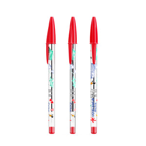 BIC® Cristal® Expression personalizzata — Rosso / Inchiostro rosso (esempio di personalizzazione)