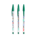 BIC® Cristal® Expression personalizzata — Verde / Inchiostro verde (esempio di personalizzazione)