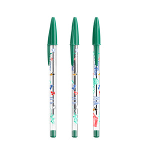 BIC® Cristal® Expression personalizzata — Verde / Inchiostro verde (esempio di personalizzazione)