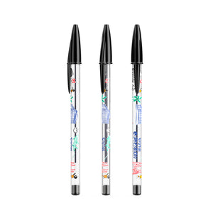 BIC® Cristal® Expression personalizzata — Nero / Inchiostro Nero (esempio di personalizzazione)