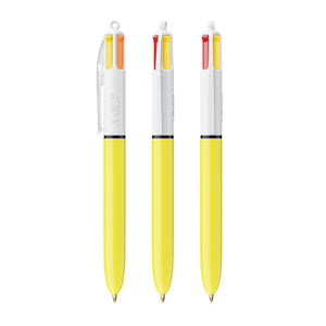 BIC® 4 Colours® Sun personalizzata — Bianco/Giallo