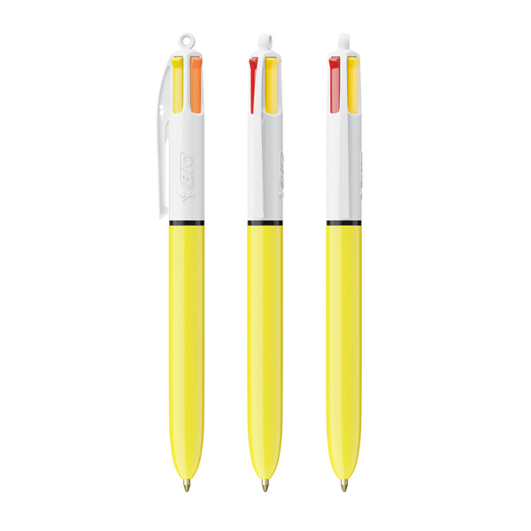 BIC® 4 Colours® Sun personalizzata — Bianco/Giallo