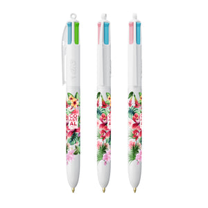 BIC® 4 Colours® Fashion personalizzata — Bianco (esempio di personalizzazione)