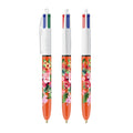BIC® 4 Colours® Fine personalizzata — Bianco/Arancio (esempio di personalizzazione)
