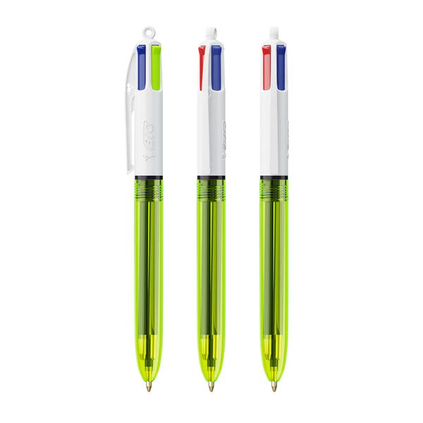 BIC® 4 Colours® Fluo personalizzata — Clear Giallo