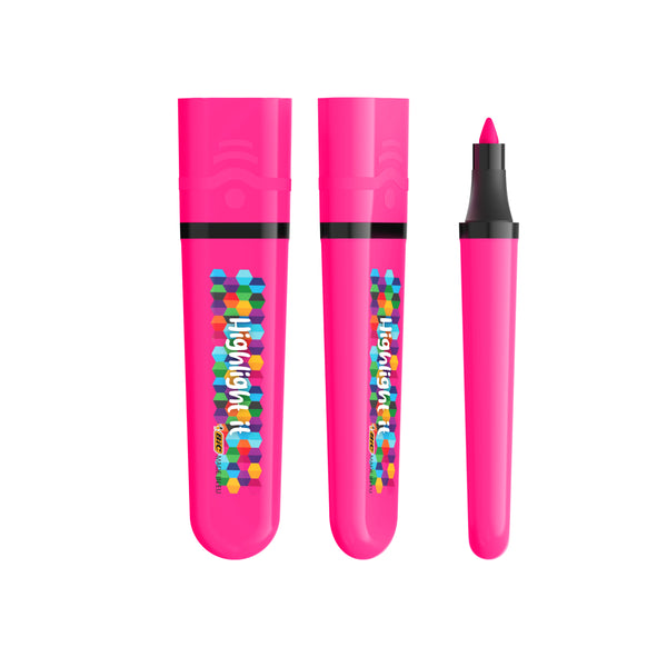 BIC® Highlighter Flat personalizzato — Rosa (esempio di personalizzazione)