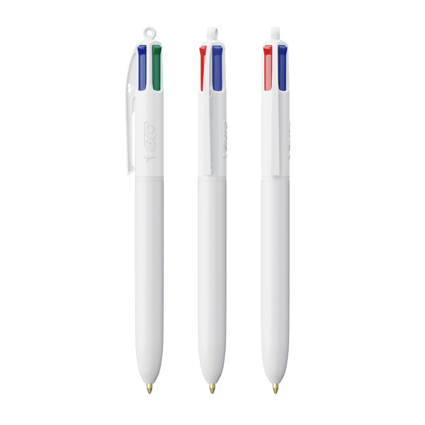 BIC® 4 Colours® ECO personalizzata — Bianco Riciclato