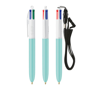 BIC® 4 Colours® ECO con laccetto personalizzata — MENTA 565c