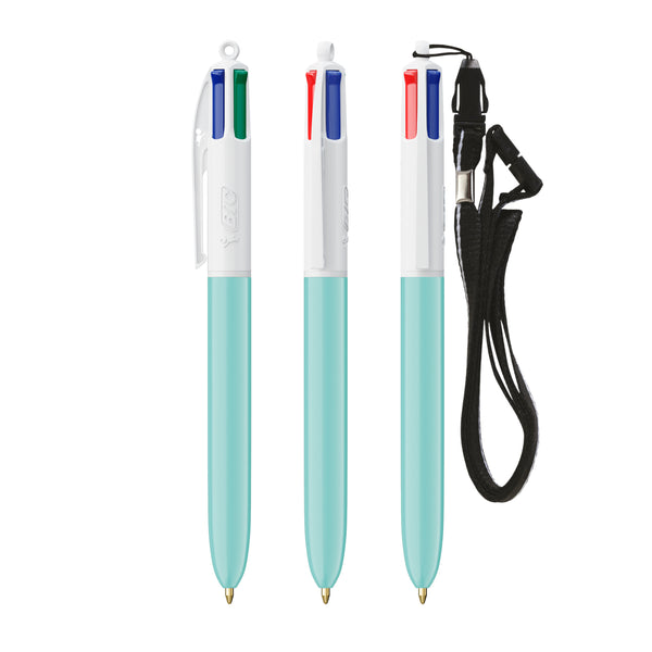 BIC® 4 Colours® ECO con laccetto personalizzata — MENTA 565c