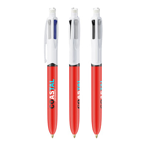 BIC® 4 Colours® 3+1 Inspire personalizzata — Rosso (esempio di personalizzazione)