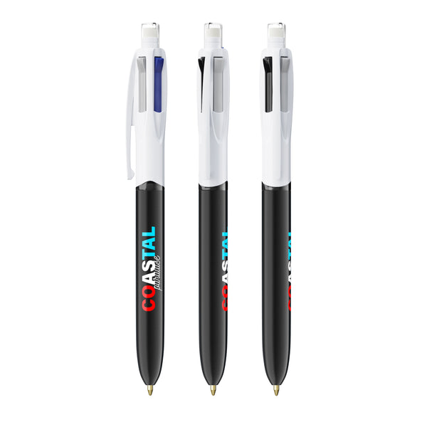 BIC® 4 Colours® 3+1 Inspire ECO personalizzata — Nero ECO (esempio di personalizzazione)