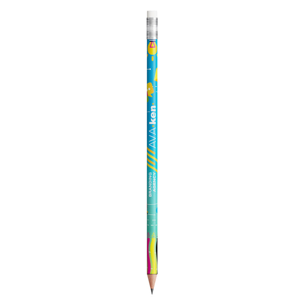 BIC® Evolution® Ecolutions® con gomma personalizzata — Bianco (Per Digitale) / Temperata (esempio di personalizzazione)