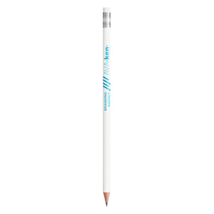 BIC® Evolution® Ecolutions® con gomma personalizzata — Bianco / Temperata (esempio di personalizzazione)