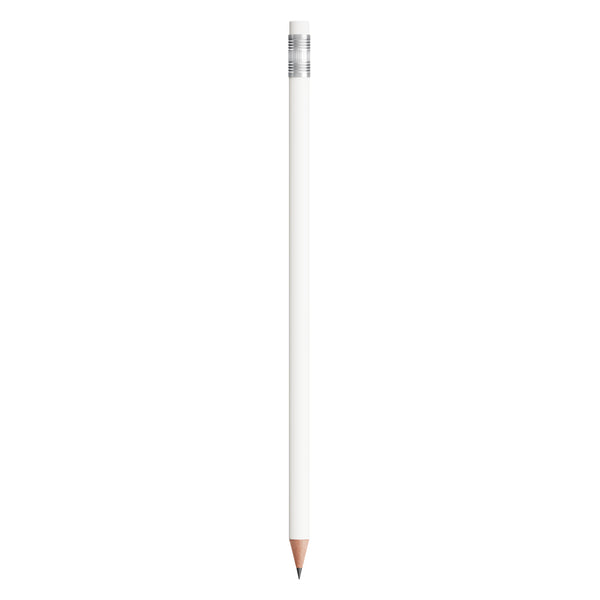 BIC® Evolution® Ecolutions® con gomma personalizzata — Bianco / Temperata